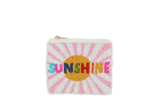Fully Beaded SUNSHINE Fashion Coin Purse