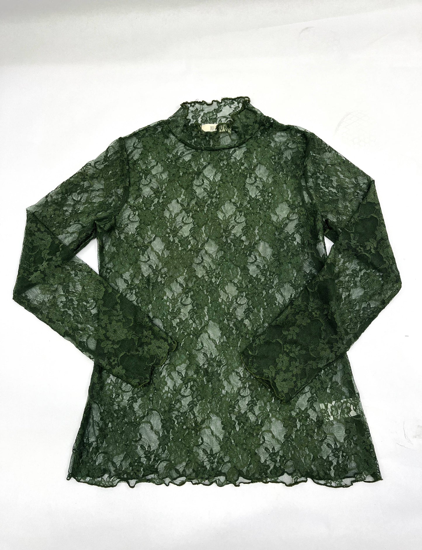 Floral Print Lace Long Sleeve Top