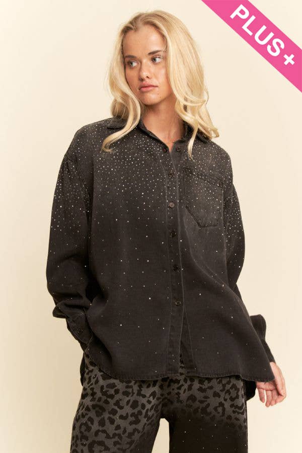 Keeping it Jazzy Rhinestone Shacket