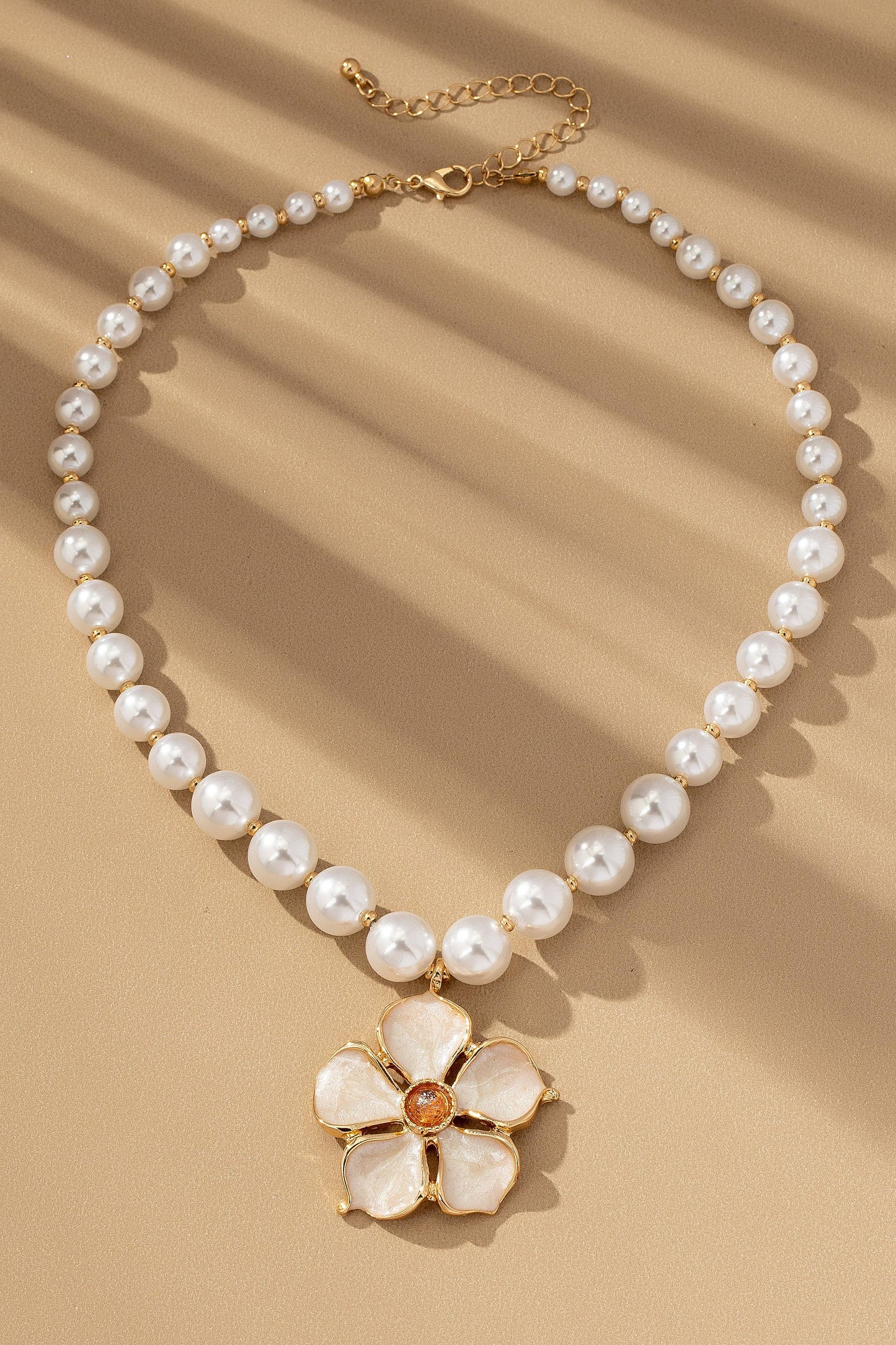 Chunky Beaded Charm Necklace