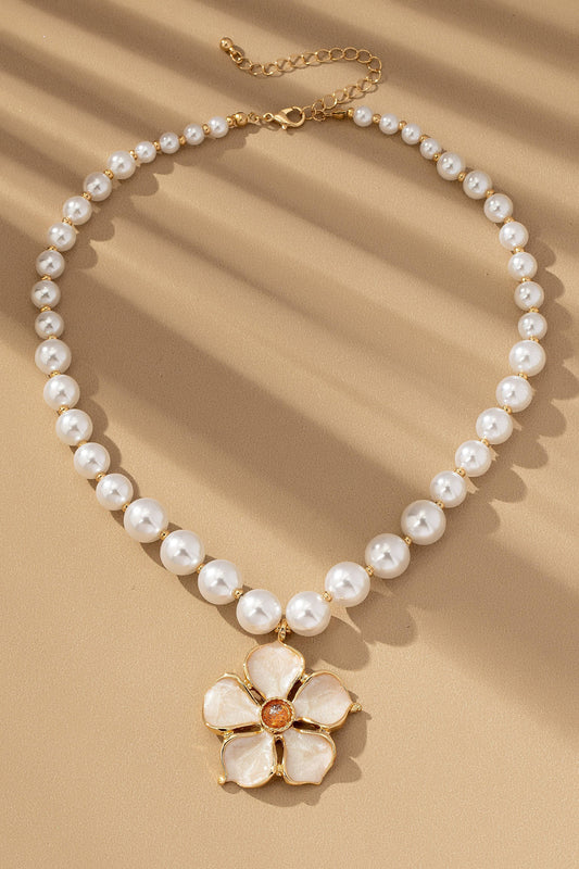 Chunky Beaded Charm Necklace