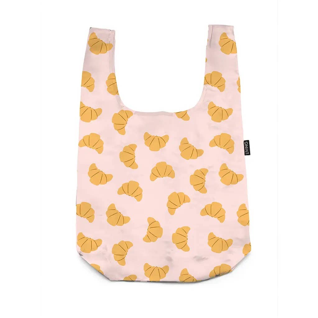 2-in-1 Bag Charm & Reusable Shopper Bag - Croissant Pastry