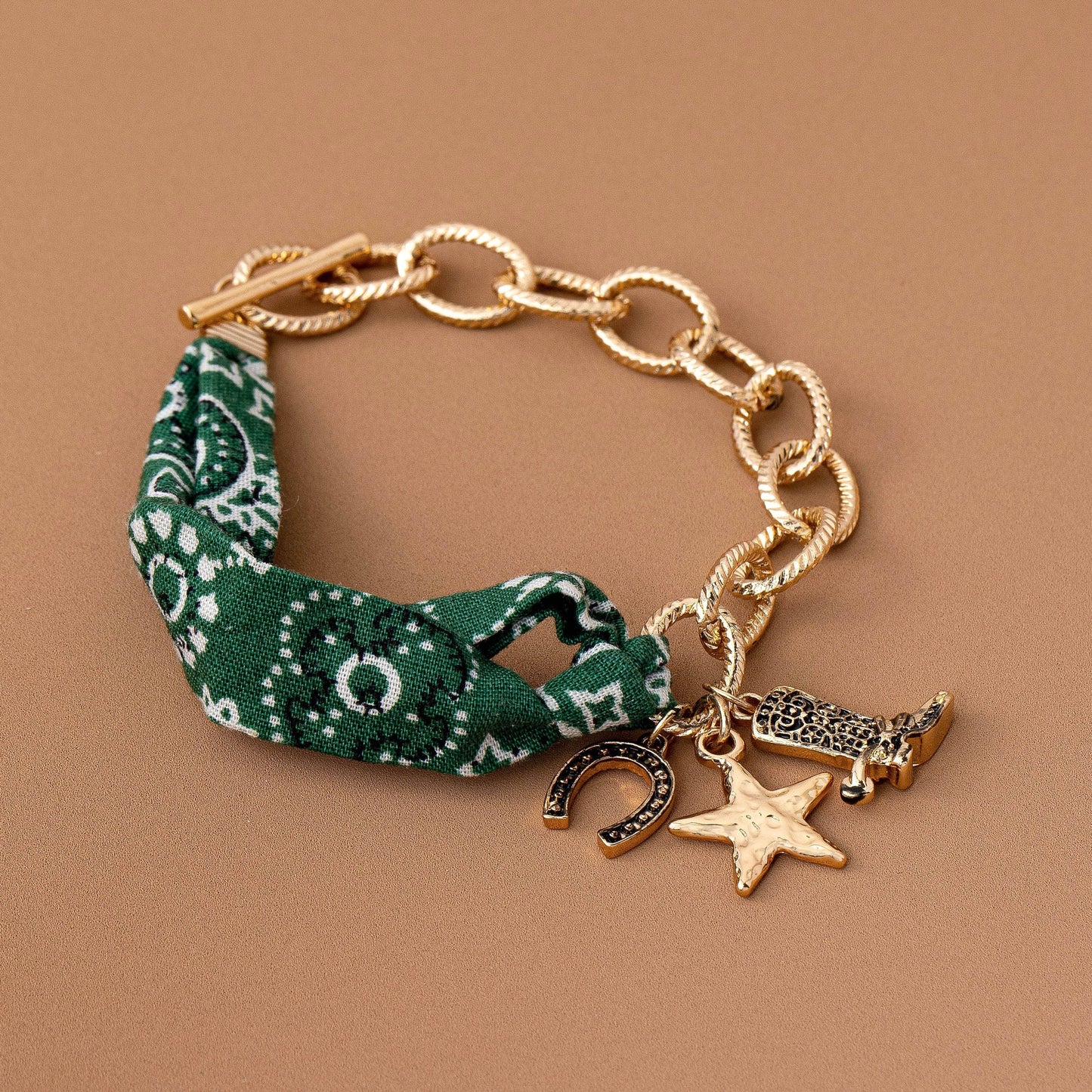 Western Scarf Charm Necklace