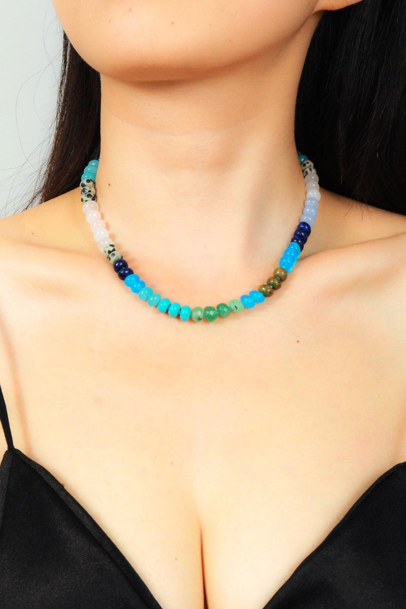 Natural Agate Gemstone Necklace