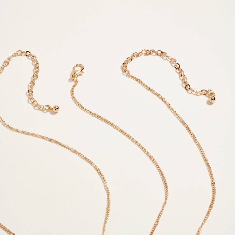 Mama & Mini Metal Bar Pendant Chain Necklace