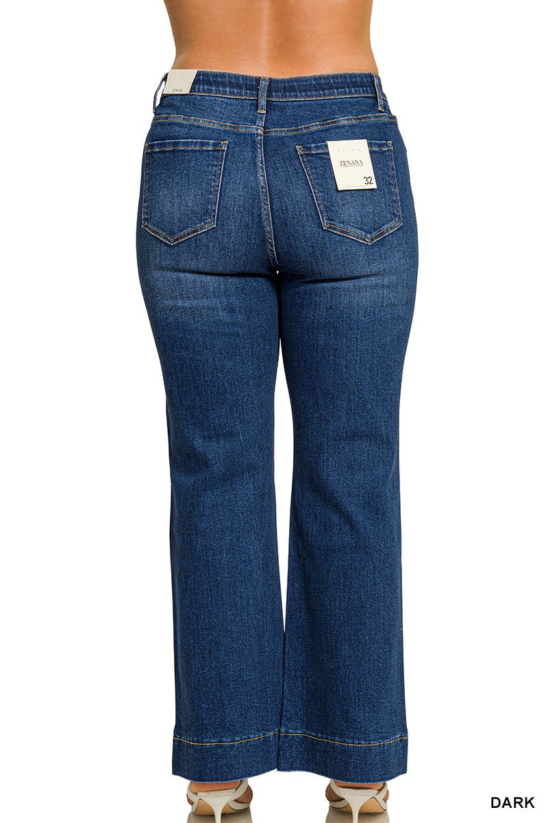Zenana Tummy Control Flare Denim