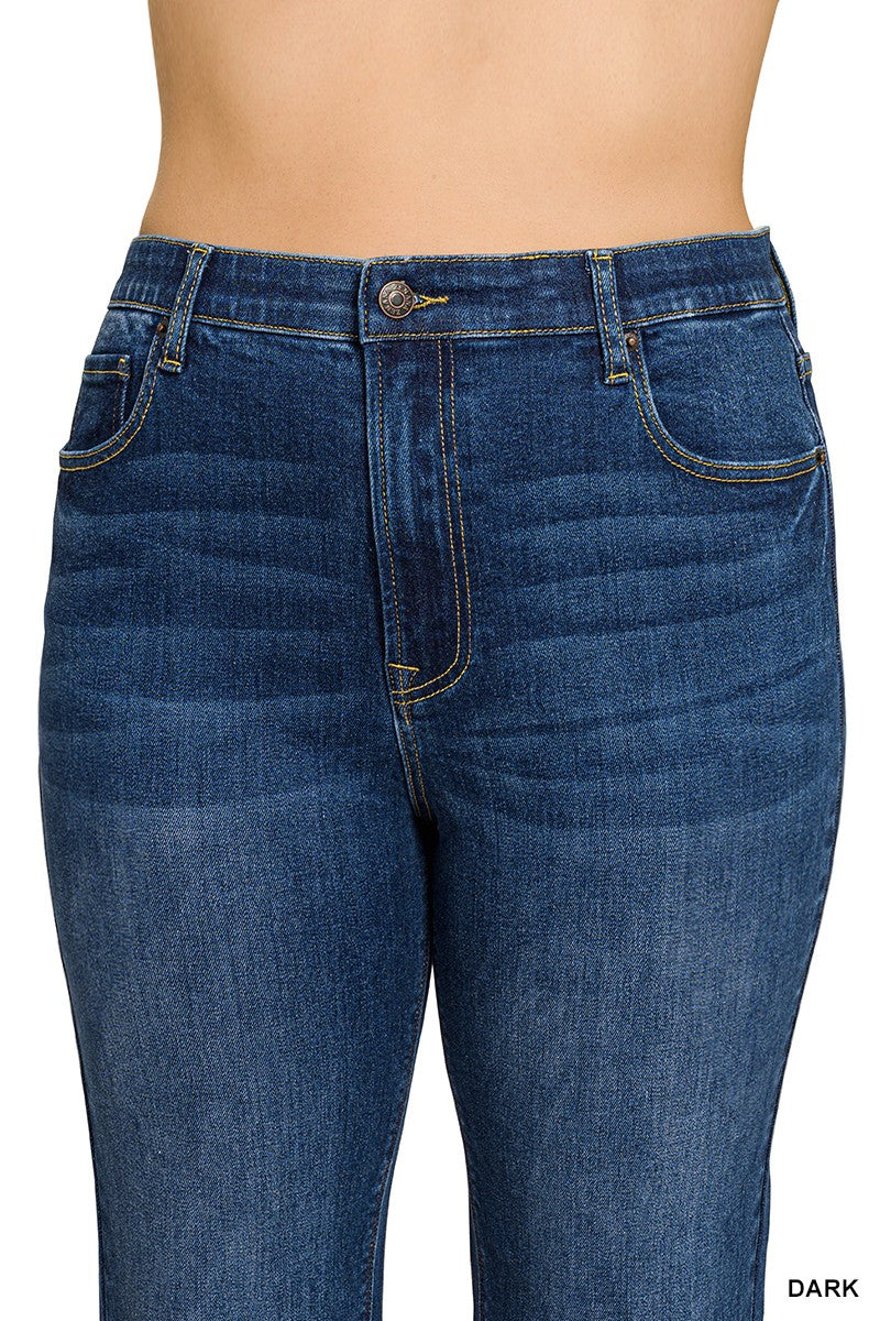 Zenana Tummy Control Flare Denim