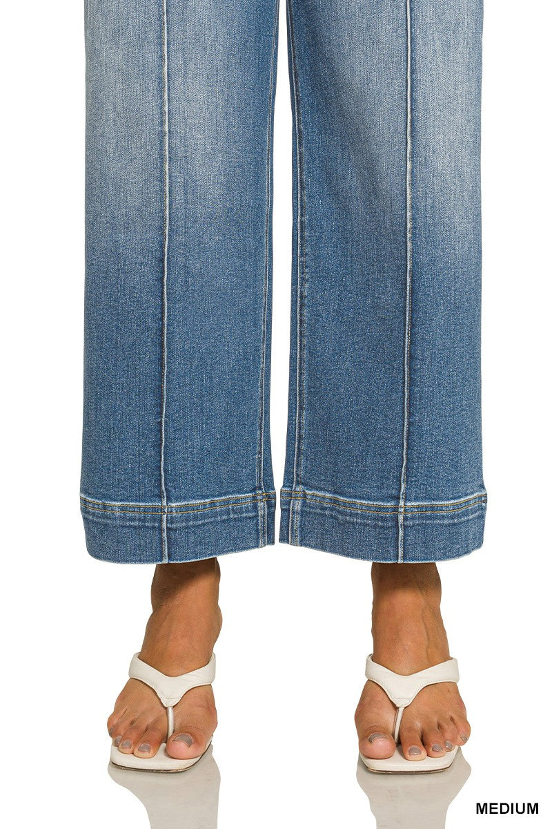 High Rise Pintuck Pants