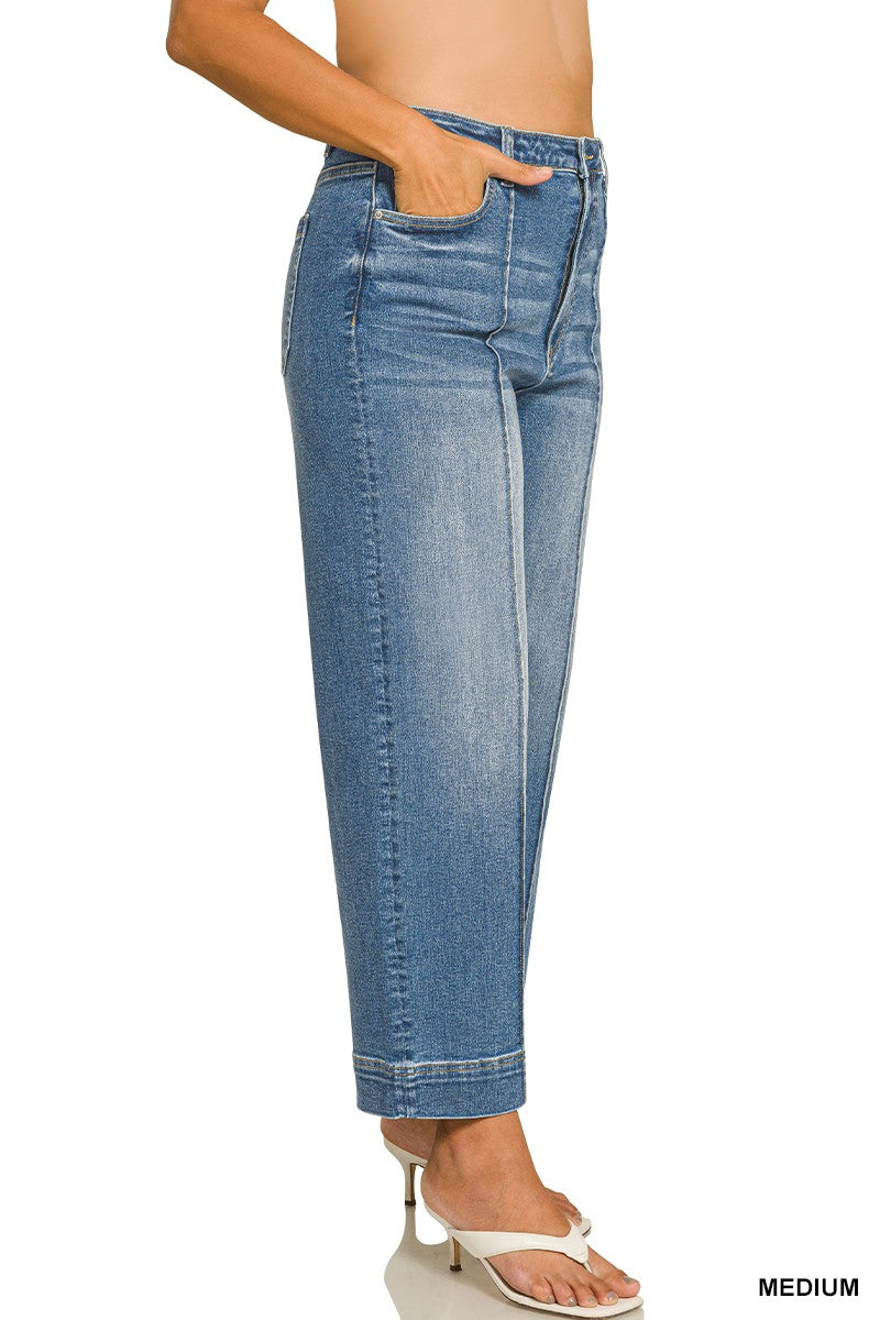 High Rise Pintuck Pants