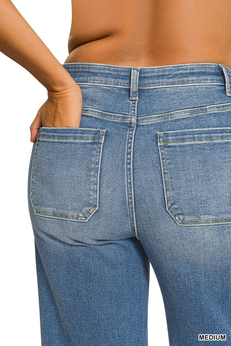 High Rise Pintuck Pants