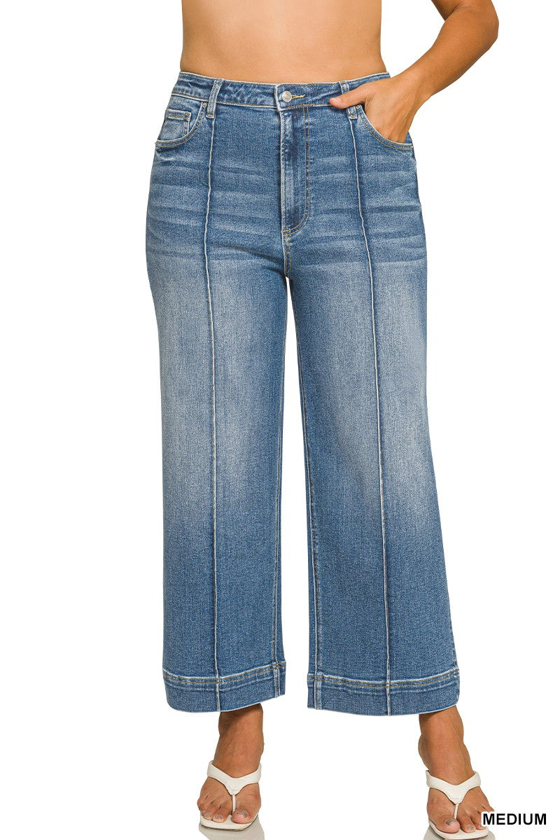 High Rise Pintuck Pants