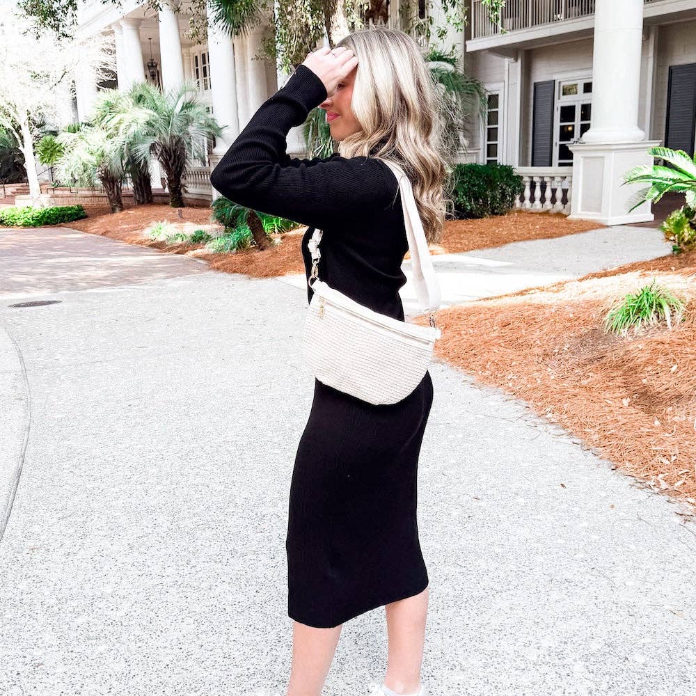 Rachel Raffia Westlyn Bum Bag by Pretty Simply