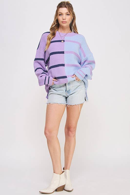 Striped Colorblock Sweater