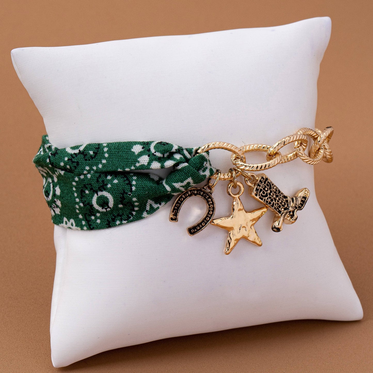 Western Scarf Charm Necklace