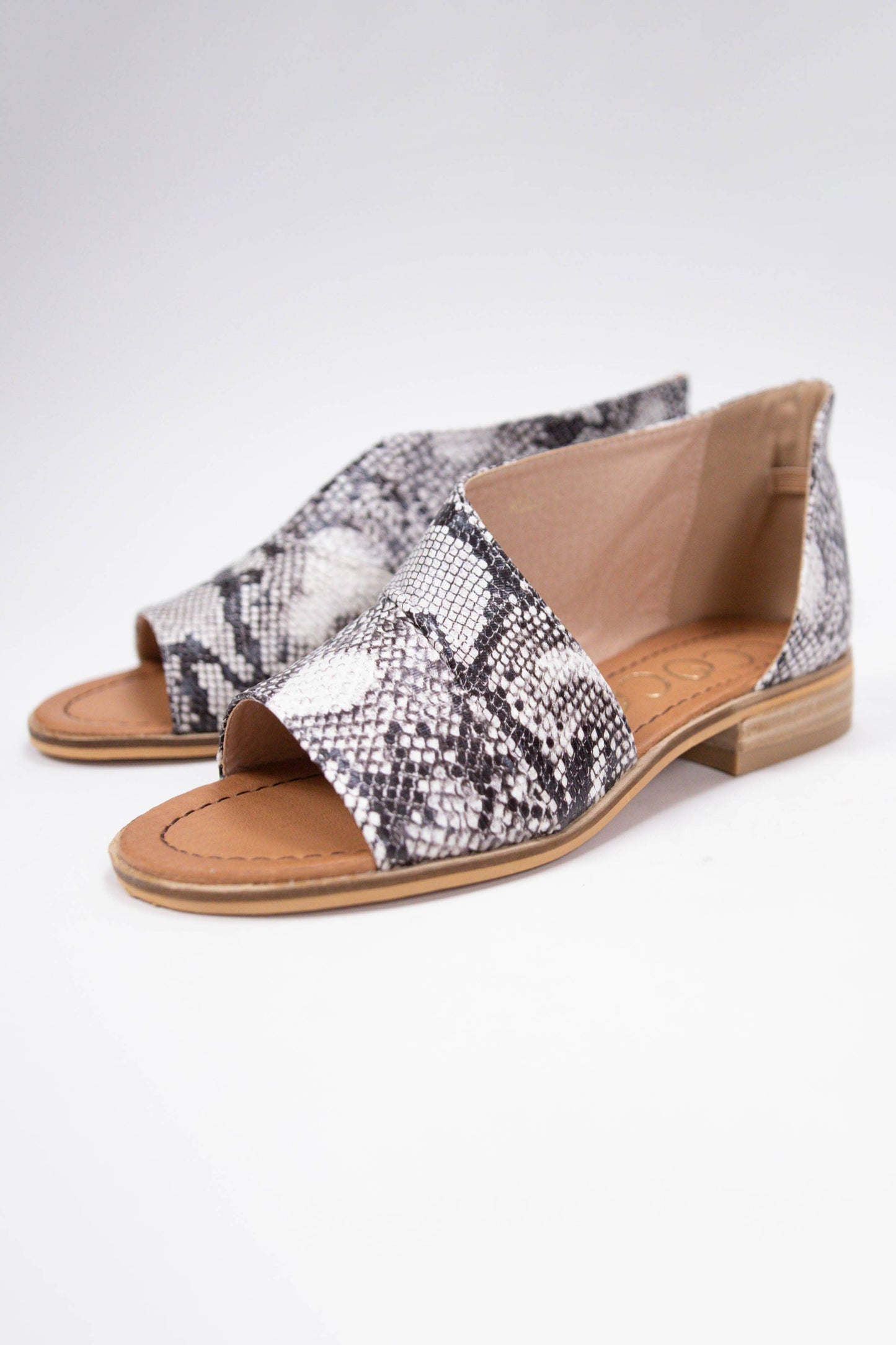 Adele Snake Pattern Slip On Flat