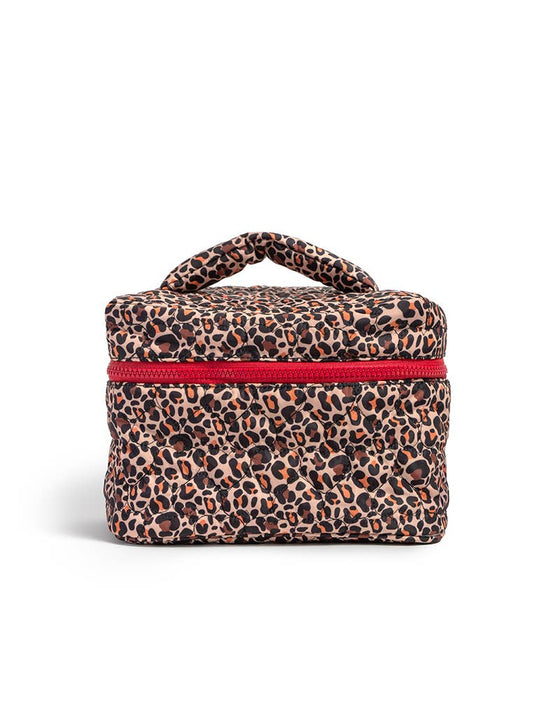 Cosmetic Travel Case / Makeup Bag - Cheetah Print