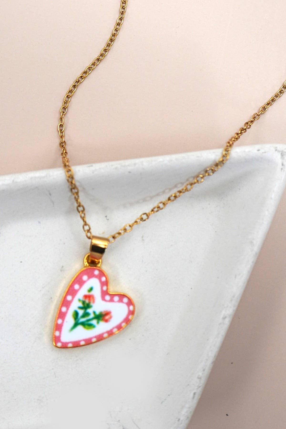 Ceramic Heart Necklace