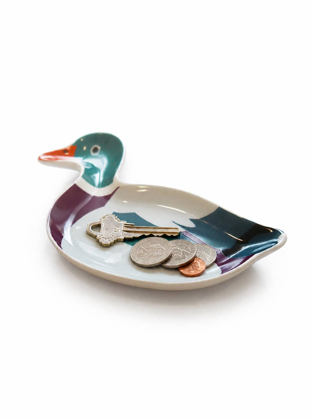 Ceramic Trinket & Jewelry Tray- Mallard Duck