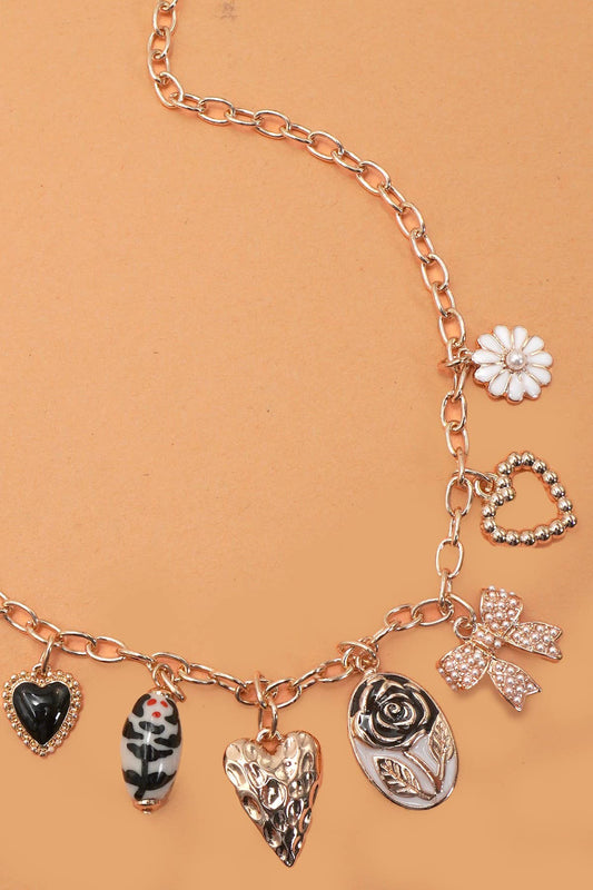 Black/White Charm Bracelet