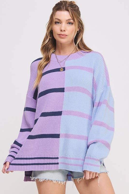 Striped Colorblock Sweater
