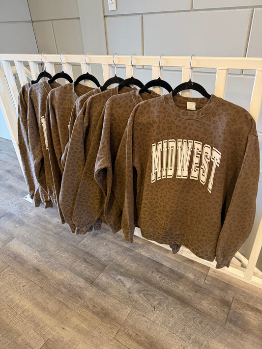 Midwest Leopard Print Crewneck