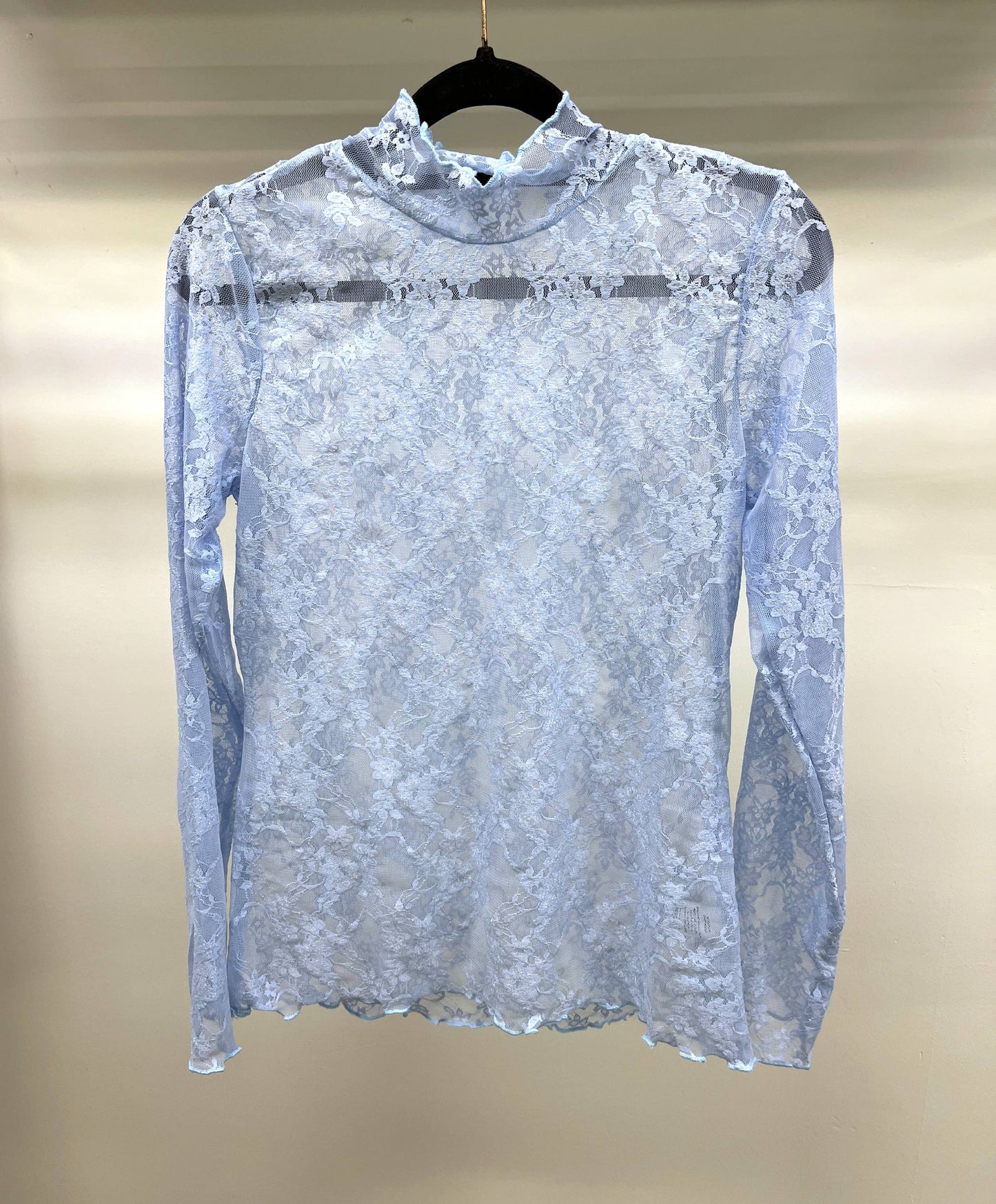Floral Print Lace Long Sleeve Top