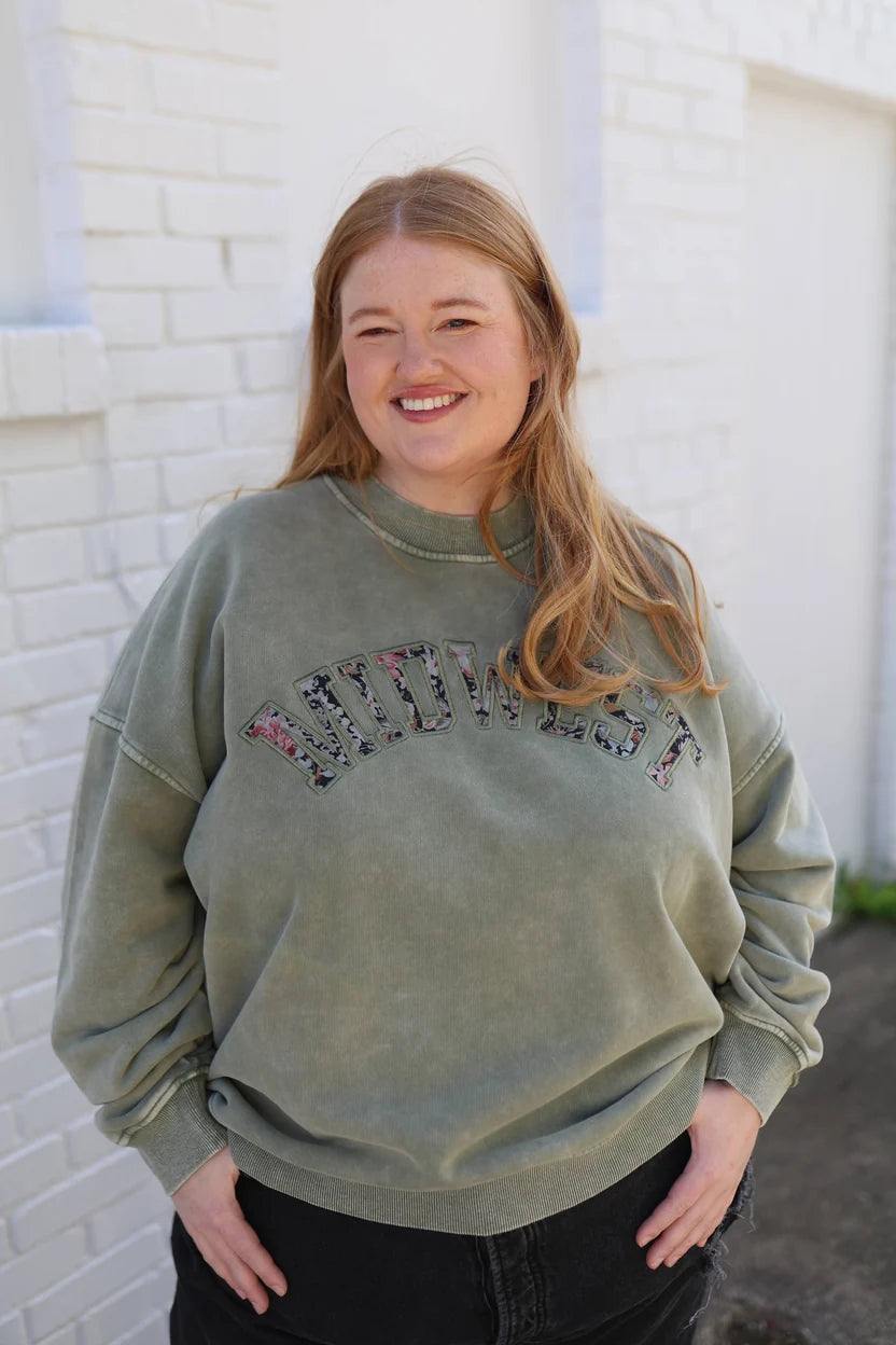 Floral Midwest Crewneck by Hinge on 5th