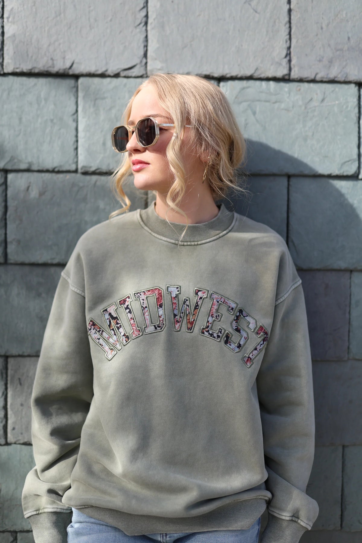 Floral Midwest Crewneck by Hinge on 5th