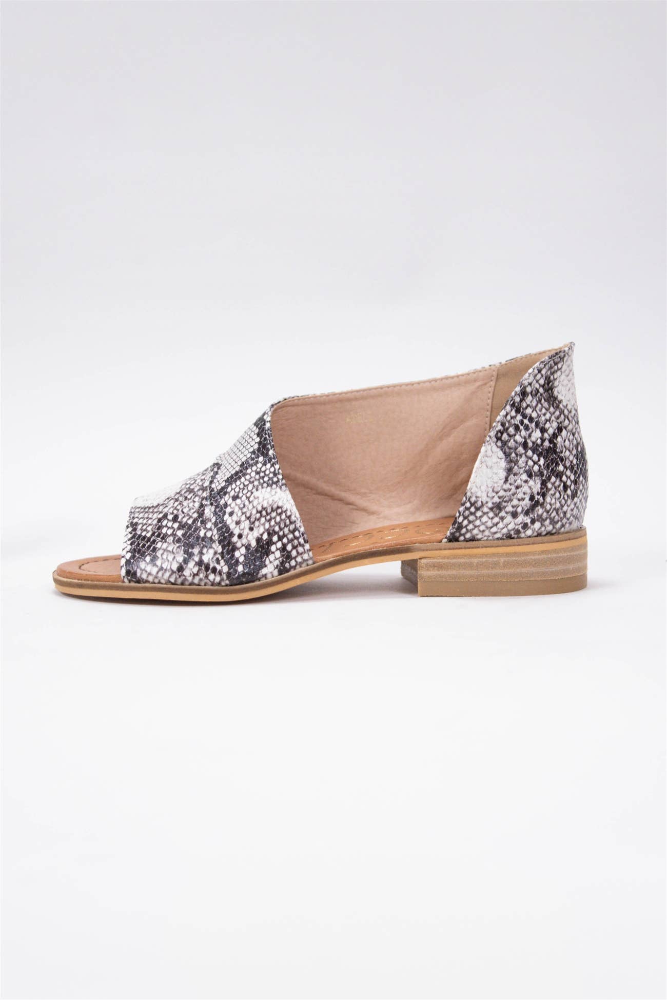 Adele Snake Pattern Slip On Flat