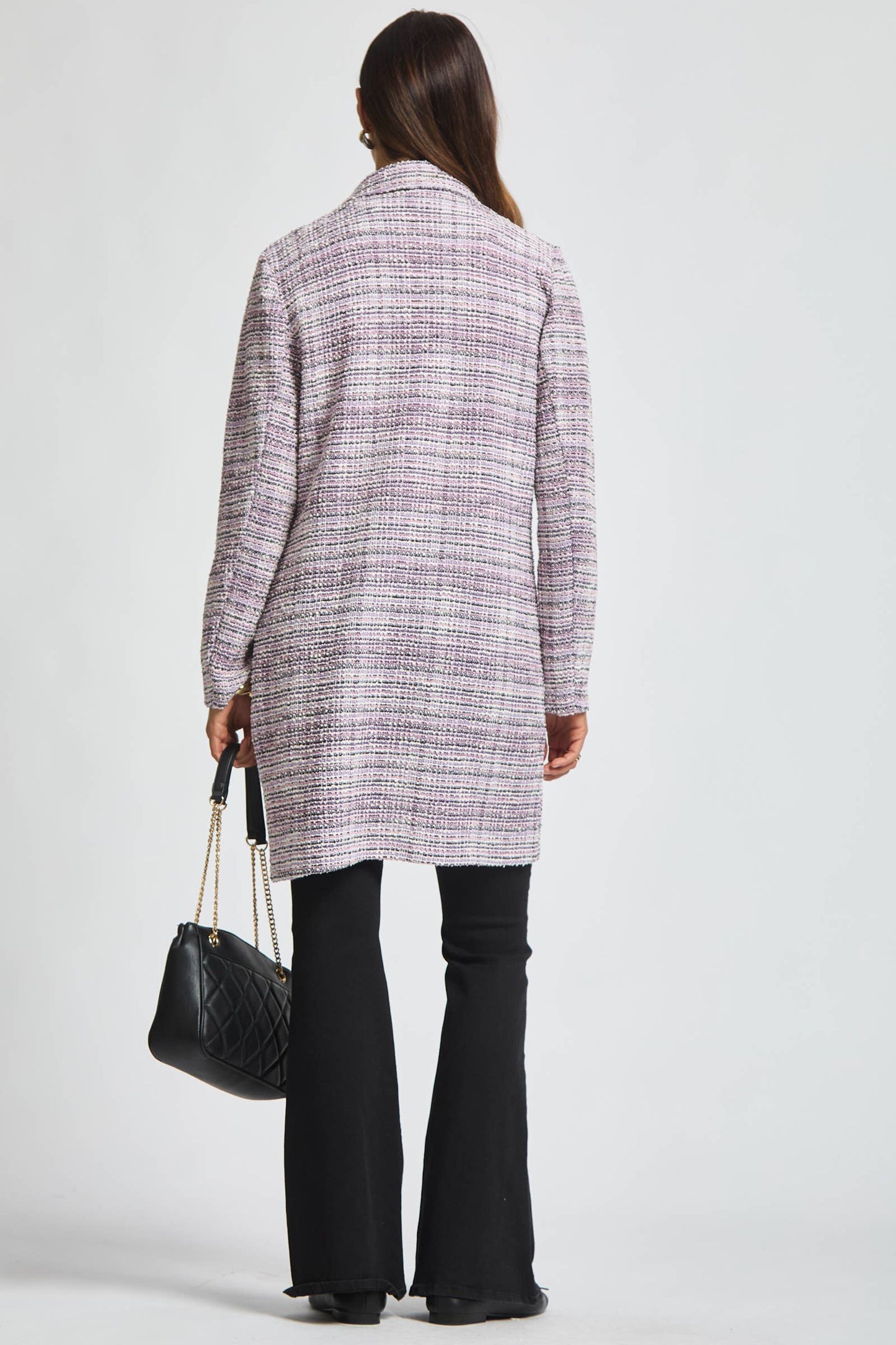 Open Front Midi Blazer