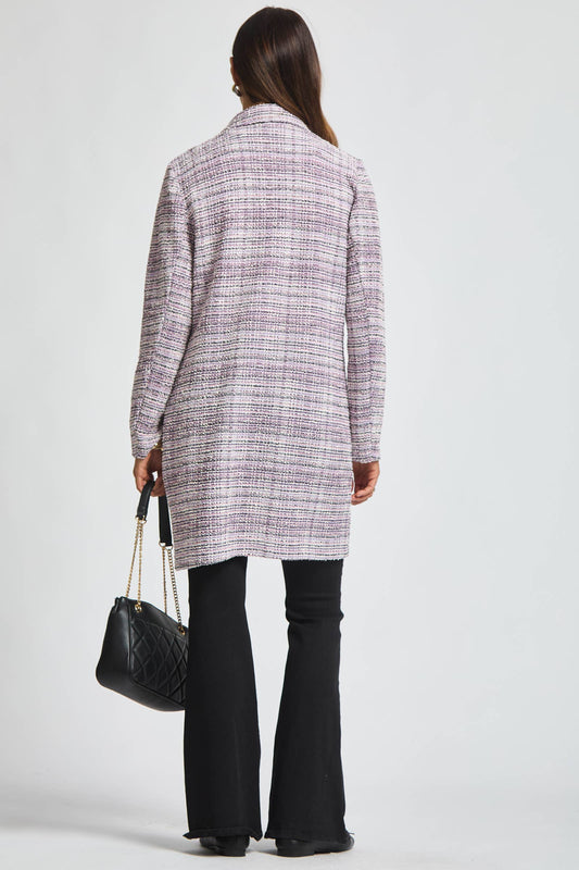 Open Front Midi Blazer