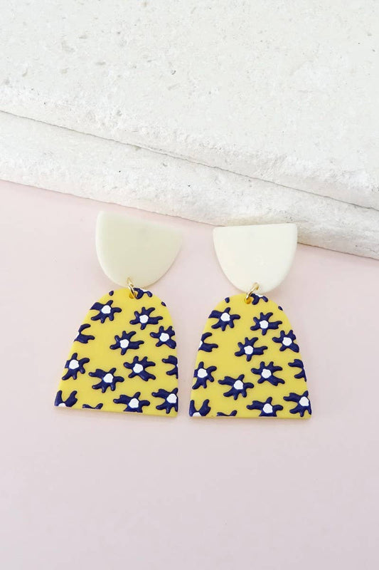 Geo Drop Earring