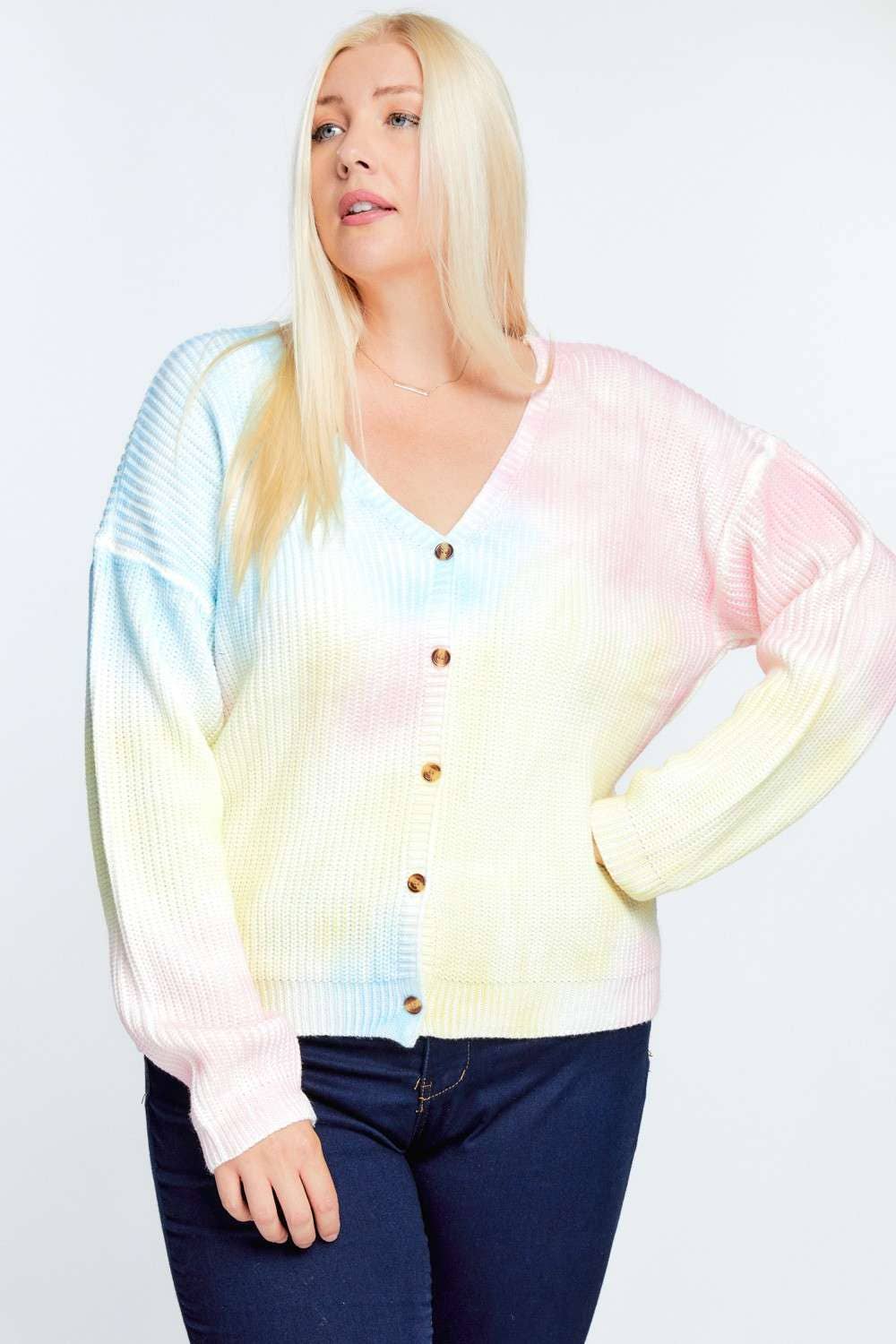 Colorful Button Down Cardigan