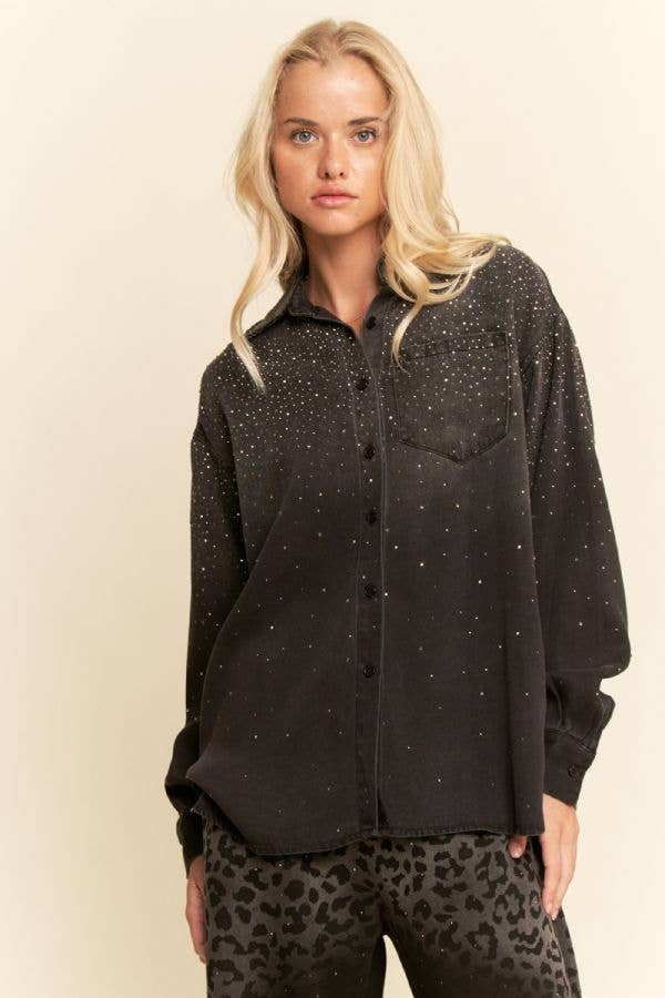 Keeping it Jazzy Rhinestone Shacket