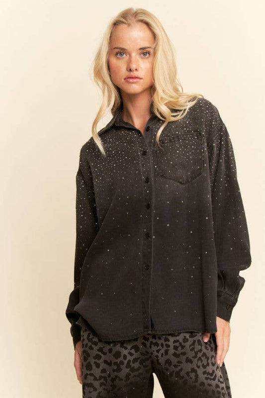 Keeping it Jazzy Rhinestone Shacket