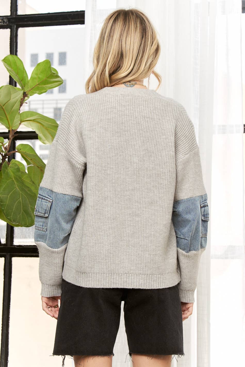 Denim Pocket Cardigan