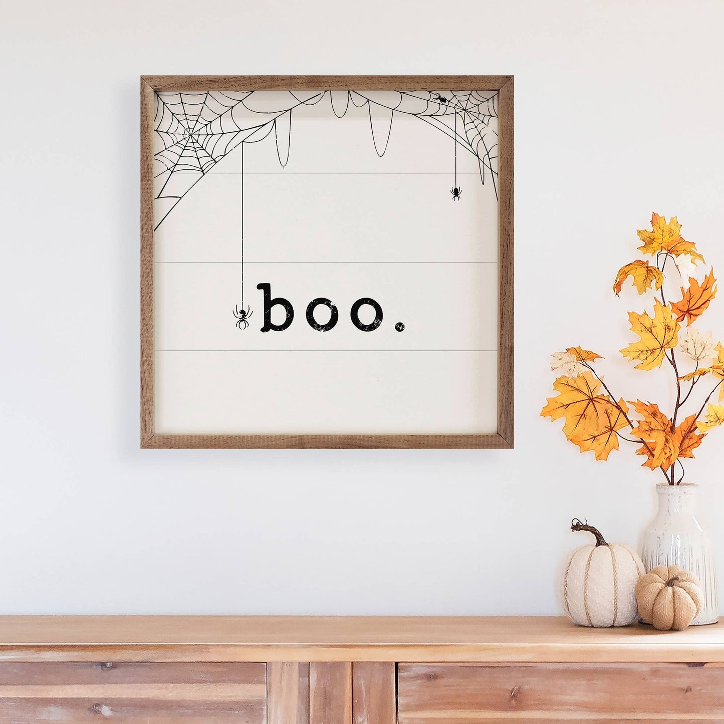 Boo Spiderweb Sign