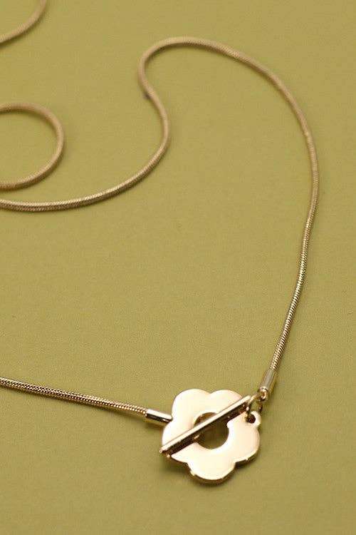 Flower Toggle Necklace