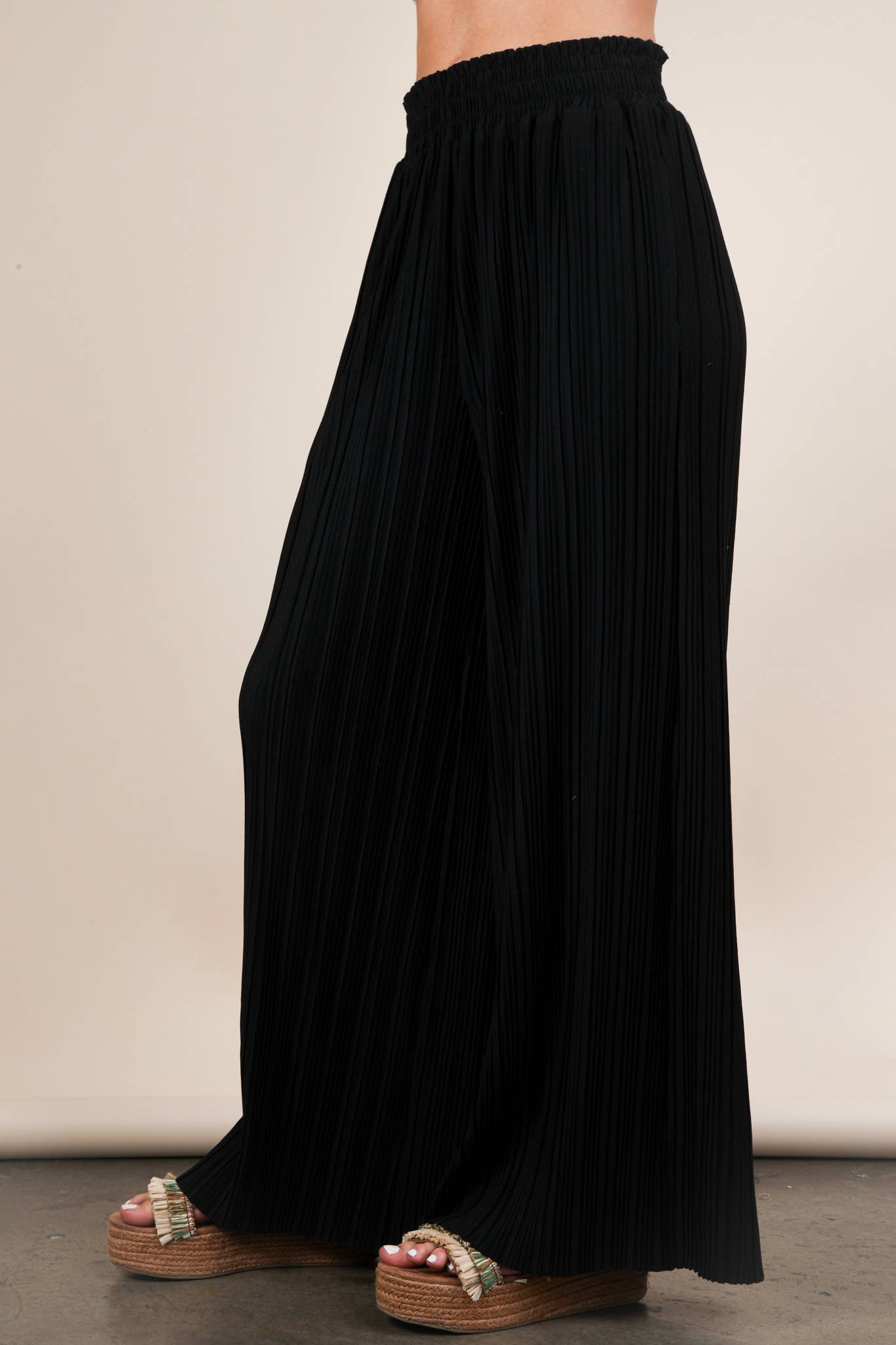 Wide Leg Pleated Pants