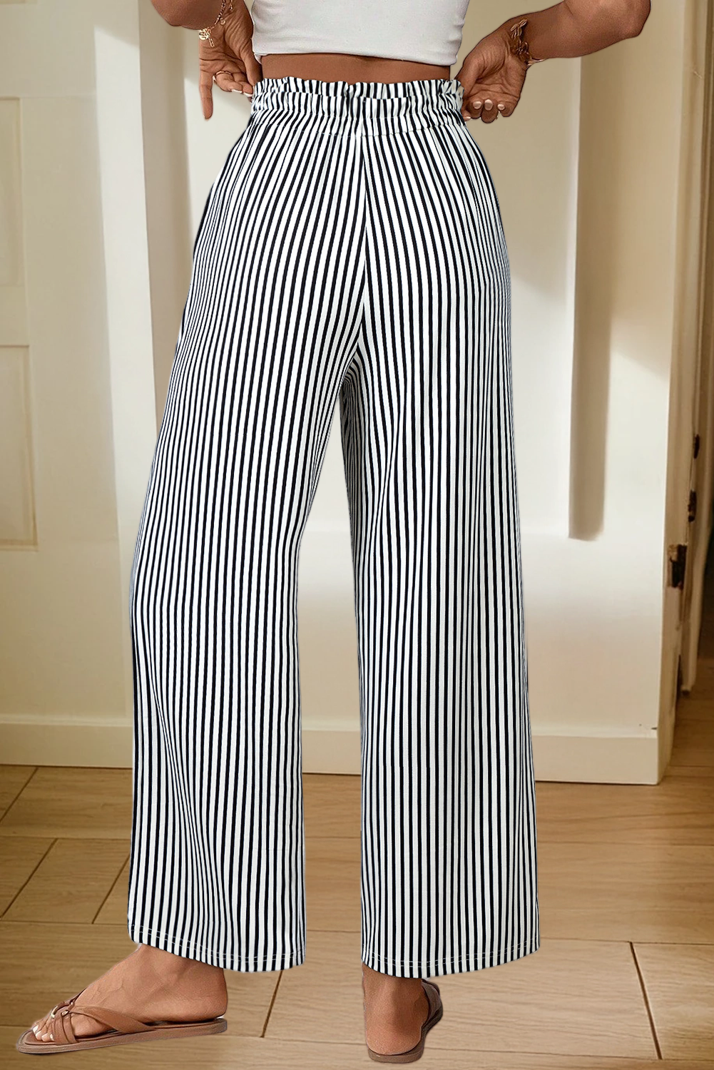 Stripe Tied High Waist