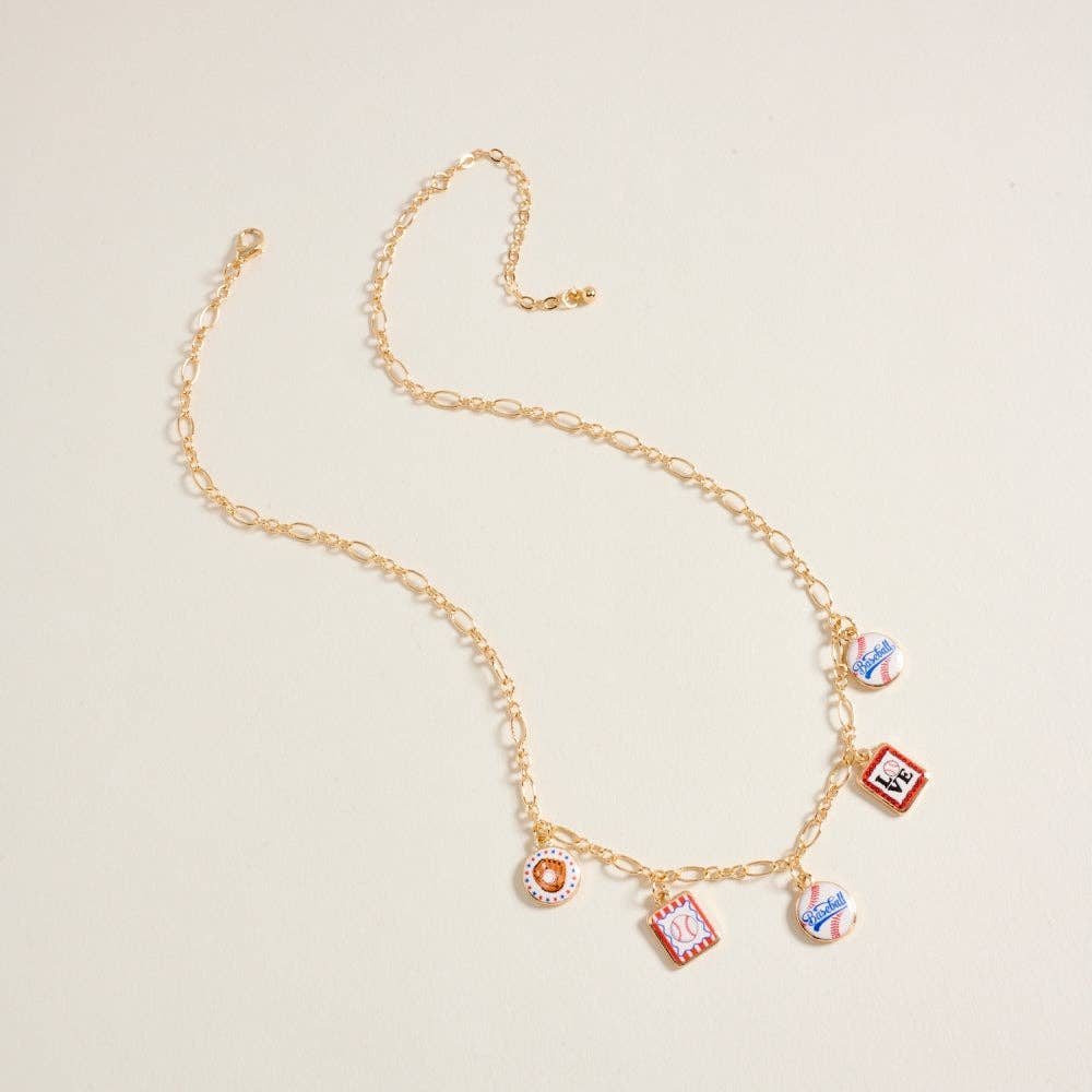 Baseball Charm Necklace