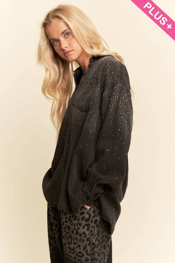 Keeping it Jazzy Rhinestone Shacket
