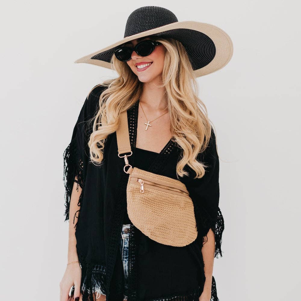 Rachel Raffia Westlyn Bum Bag by Pretty Simply