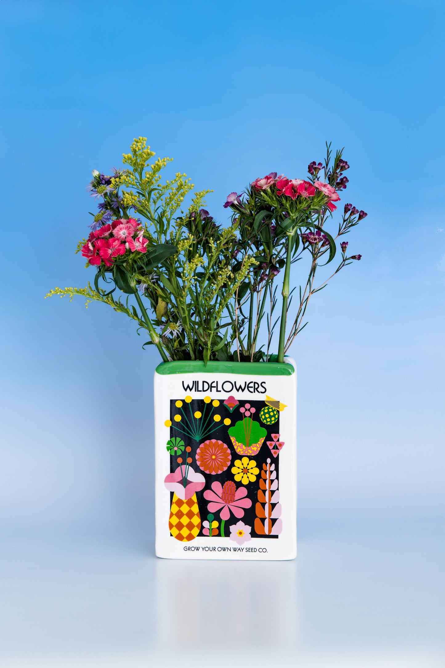 Wildflower Seeds Ceramic Vase