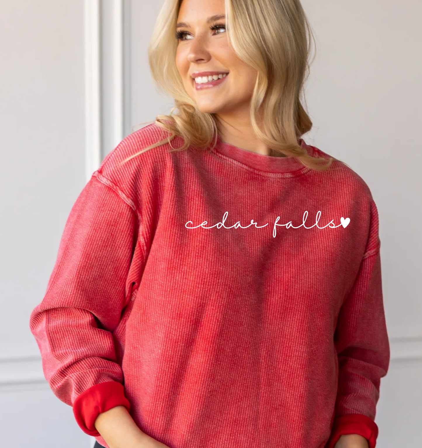 Cedar Falls Pride Corded Crewneck