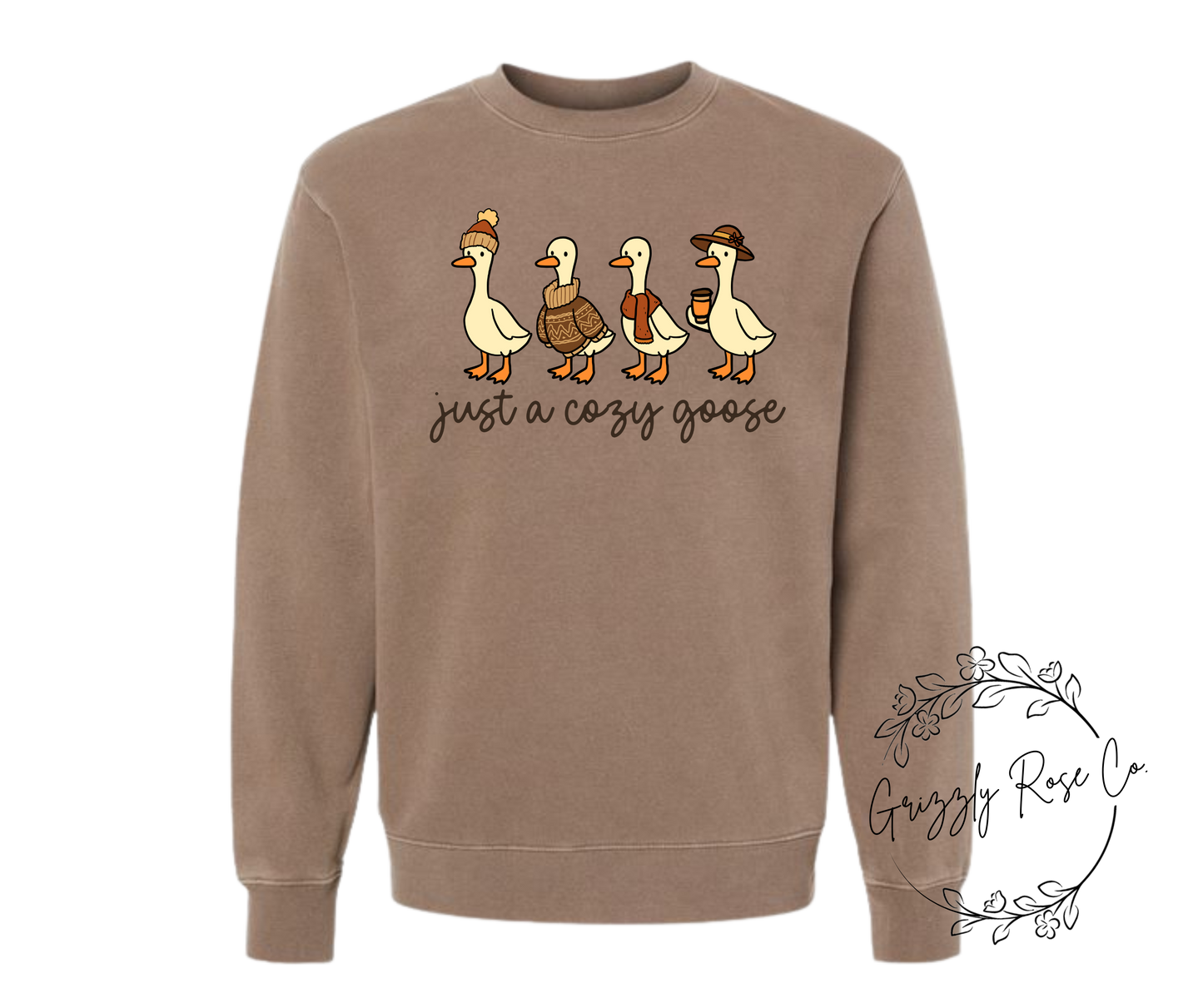 Just a Cozy Goose Crewneck Sweatshirt