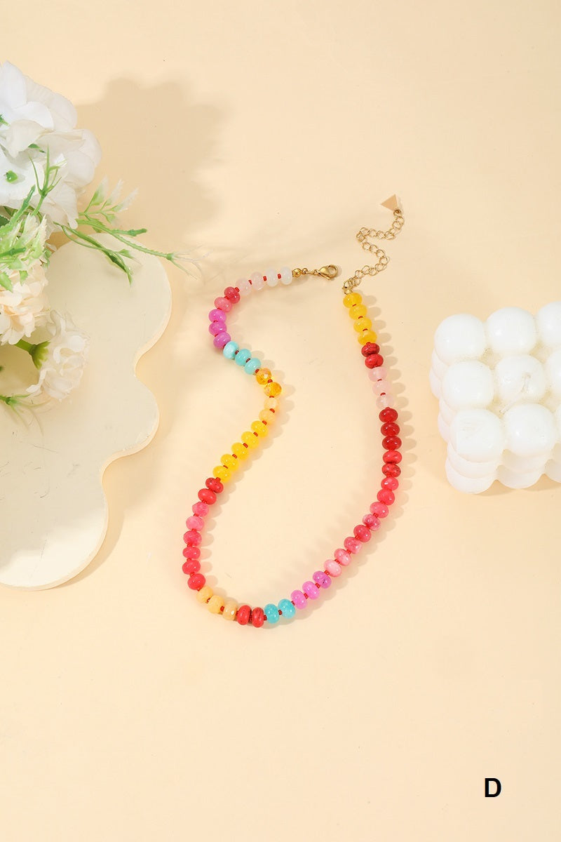Natural Agate Gemstone Necklace