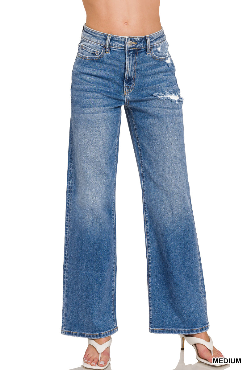 High Waist Straight Leg Jean