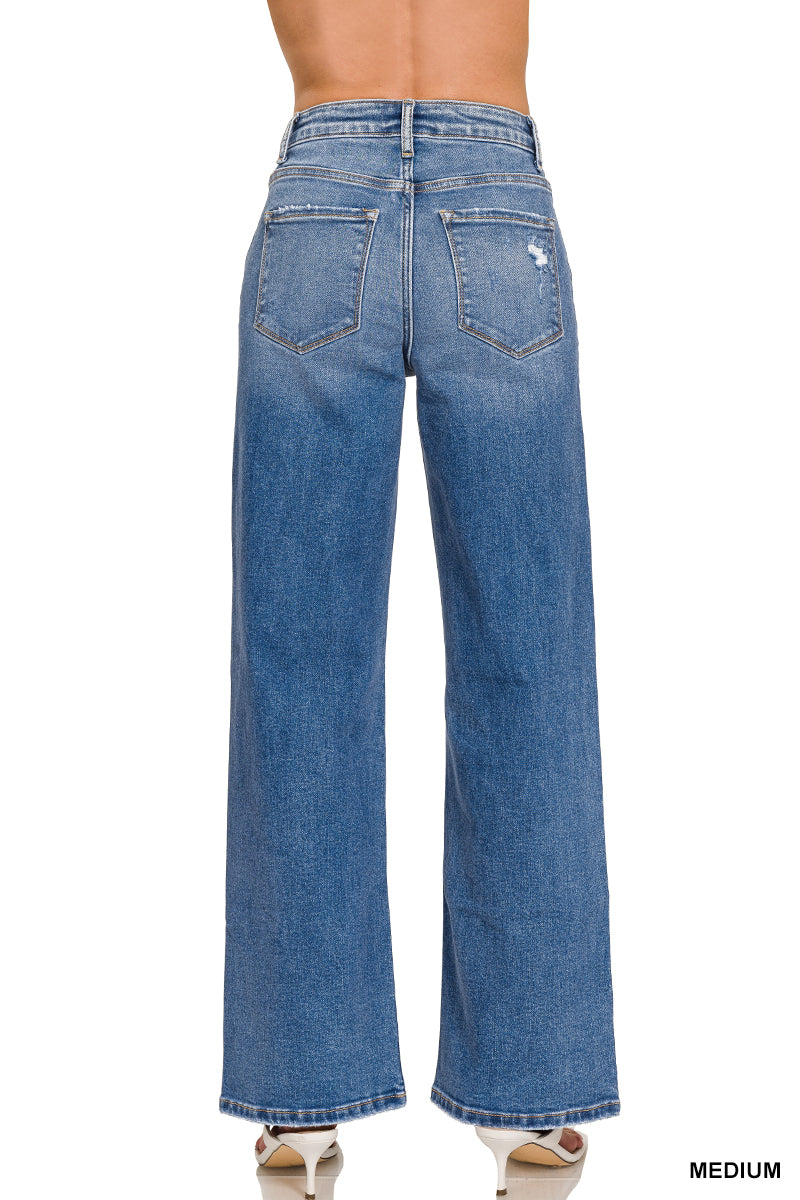 High Waist Straight Leg Jean