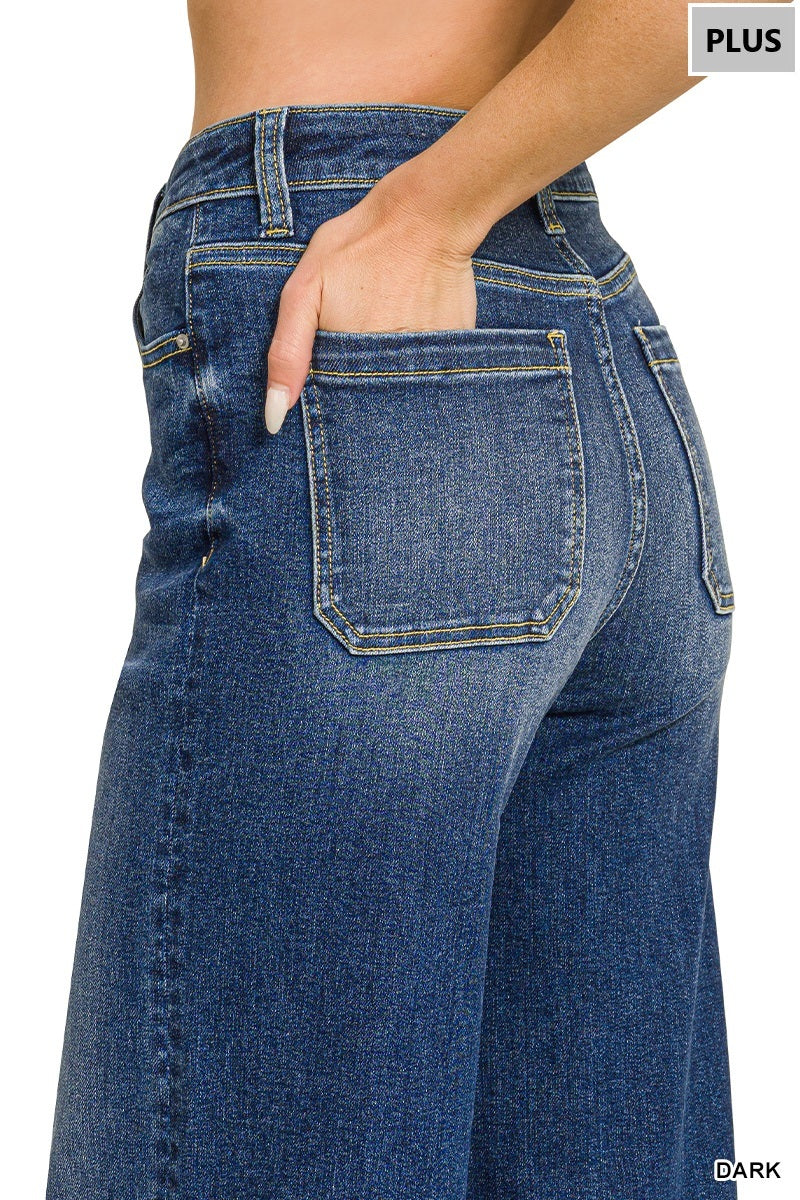 High Rise Pintuck Jeans
